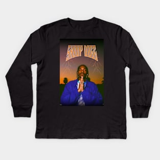 Snoop dogg music vintage hiphop Kids Long Sleeve T-Shirt